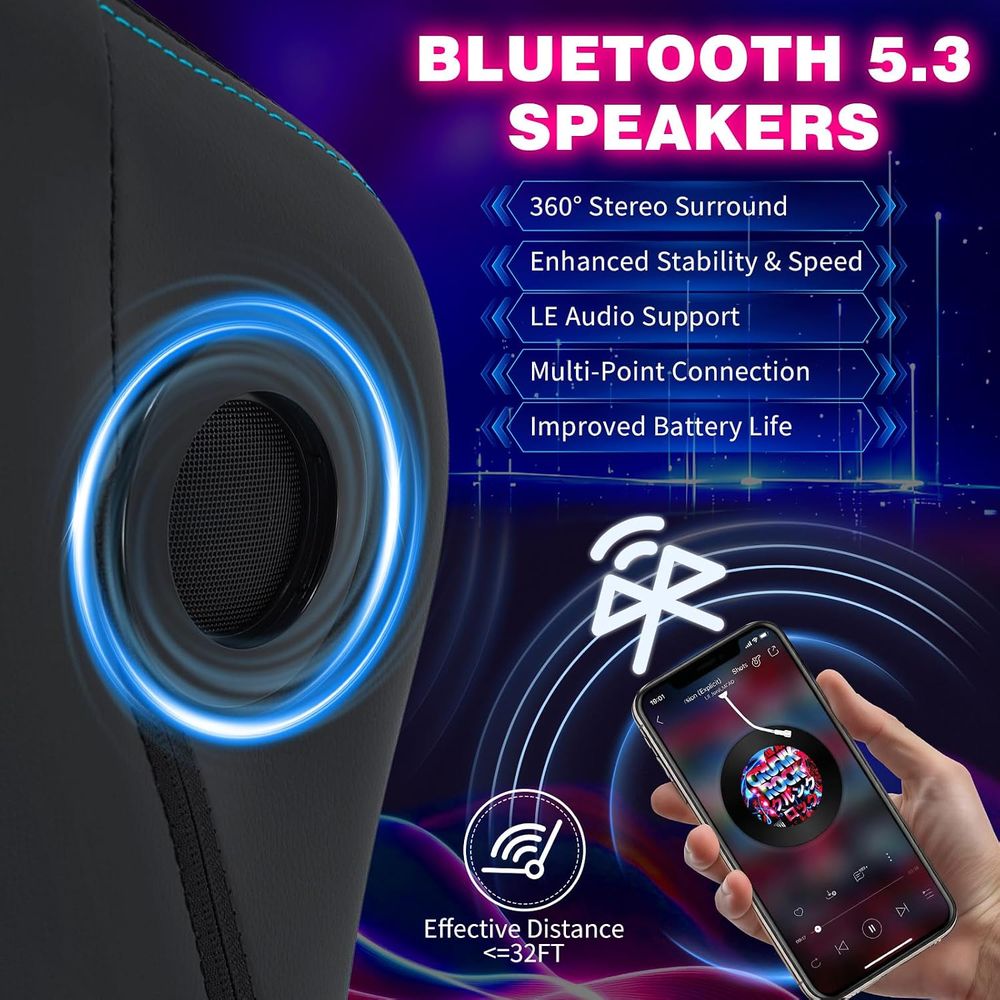 Silla Gamer con Luces LED, Alt - Speakers reseña y precio